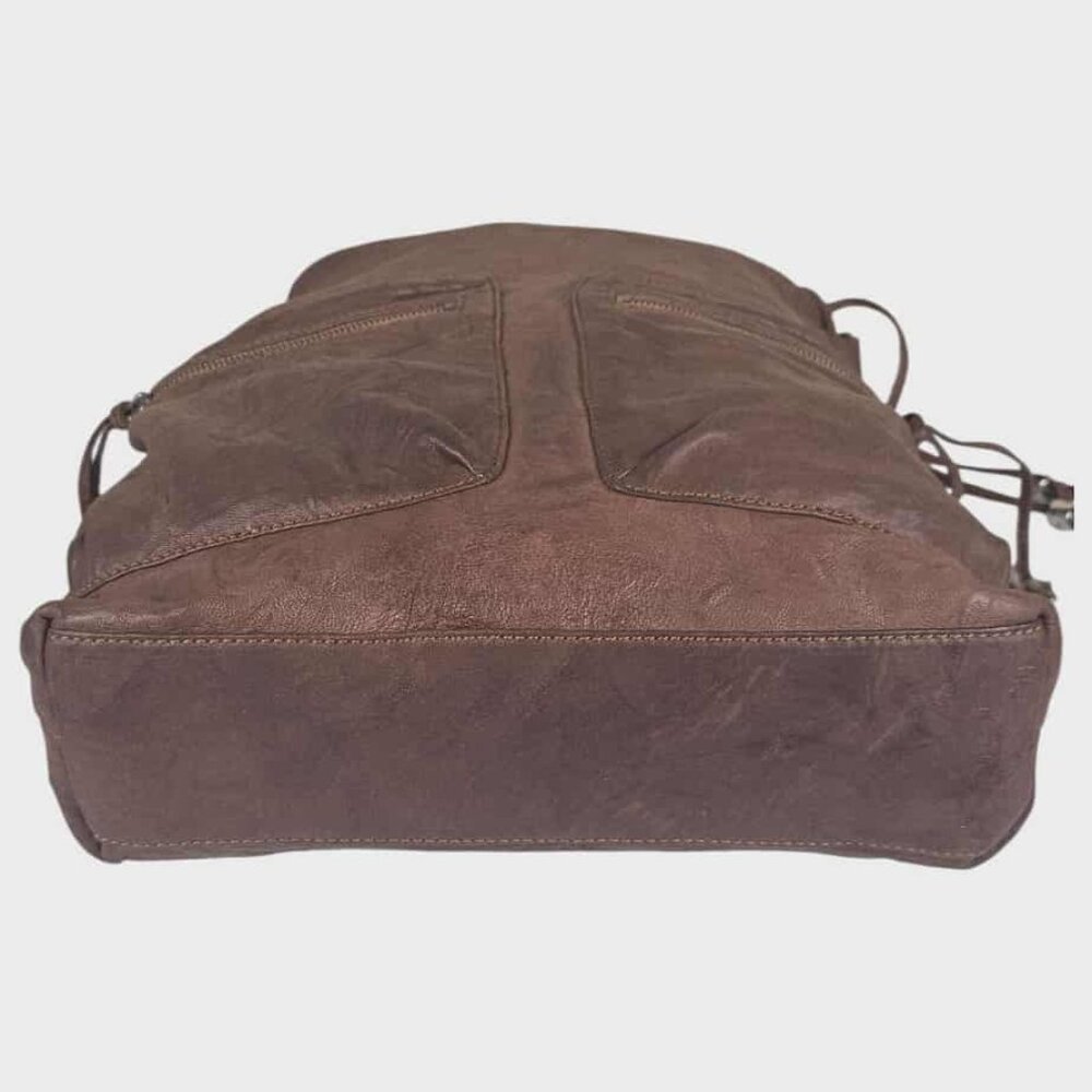 Thomas Wylde Brown Leather Studded Skull Large Hobo Bag Vintage Y2K - Picture 13 of 15